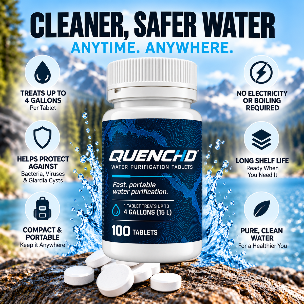Quenchd Emergency Water Purification Tablets