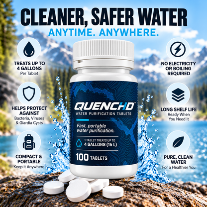 Quenchd Emergency Water Purification Tablets
