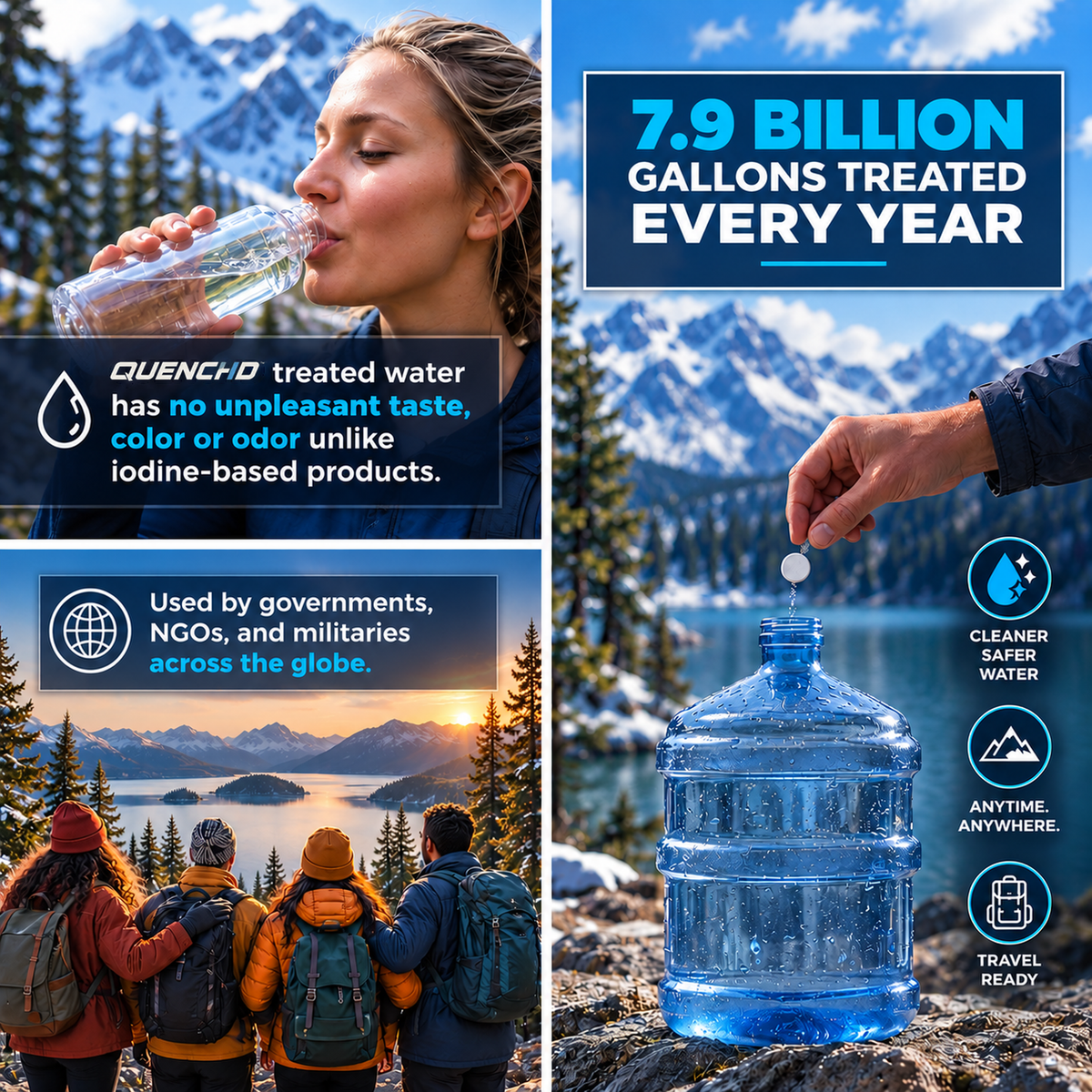 Quenchd Emergency Water Purification Tablets