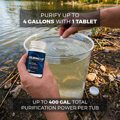 Quenchd Emergency Water Purification Tablets
