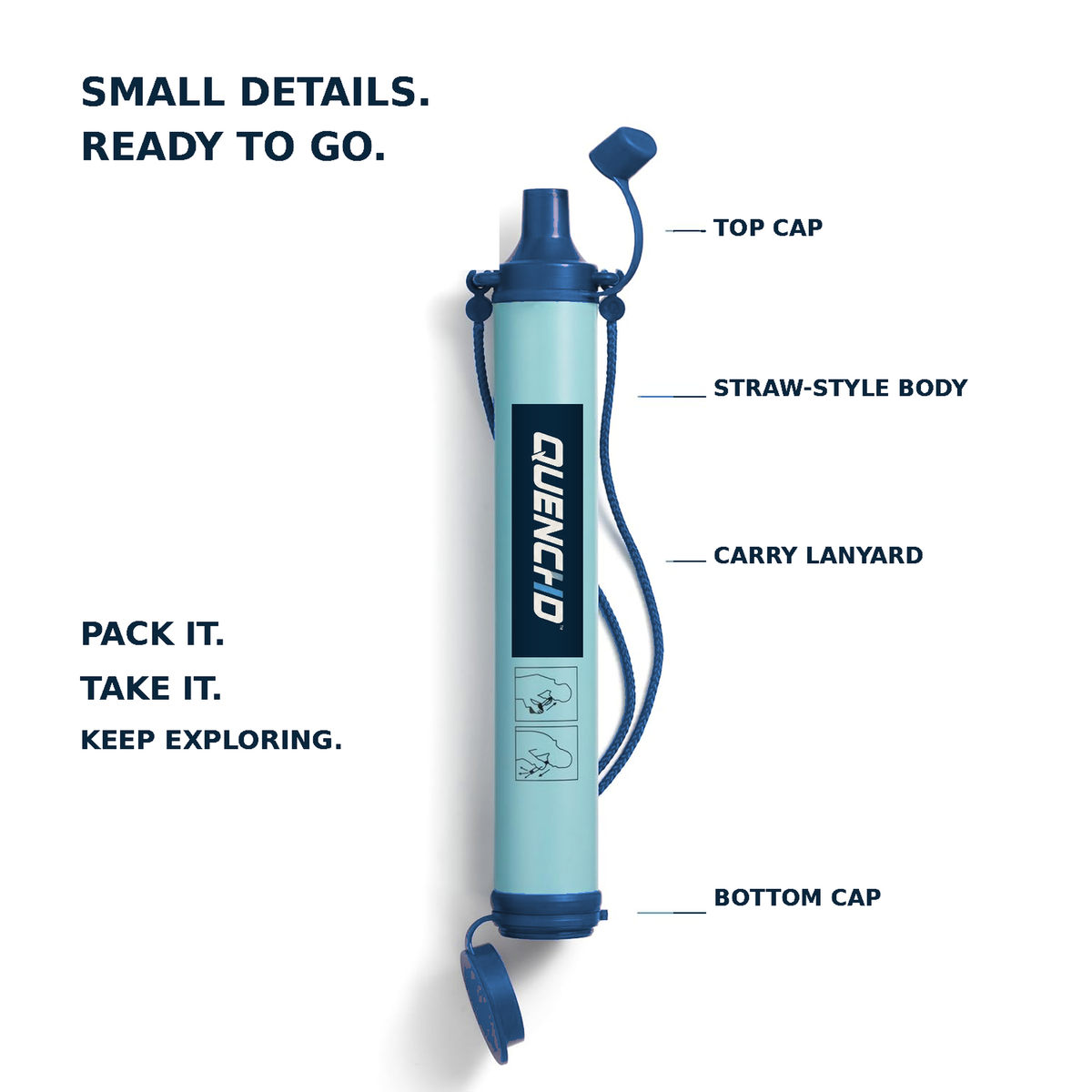 QUENCHD Go Water Filter Straw